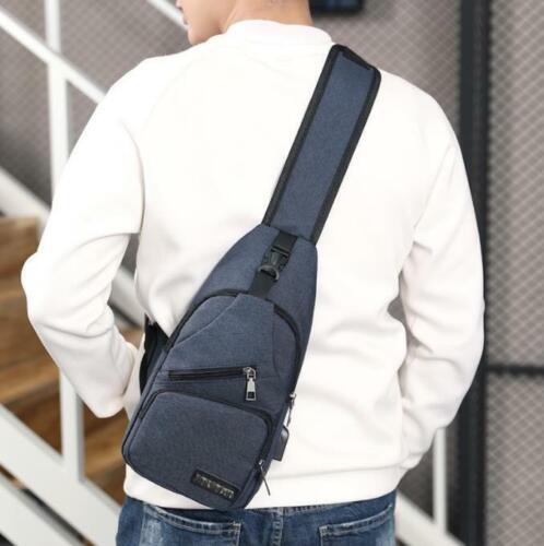 Durable Mens Chest Bag Shoulder Backpack Man Sling Cross Body Satchel Travel Bag - Black 3