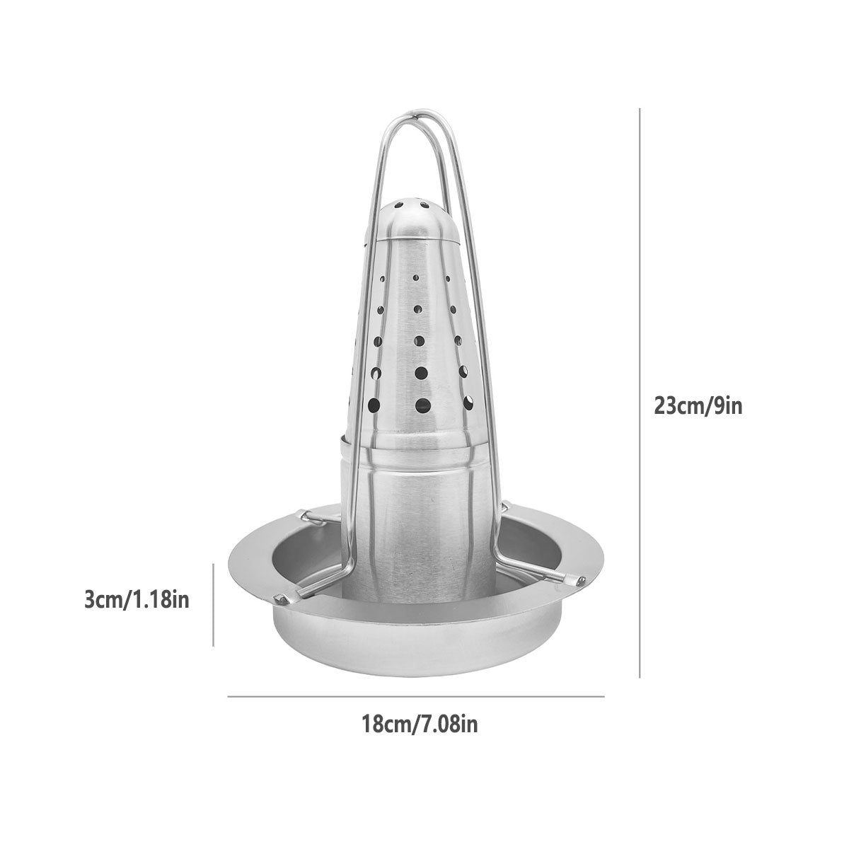 Stainless Steel Chicken Grill Outdoor BBQ Roaster Rack Portable Multi Functional 3