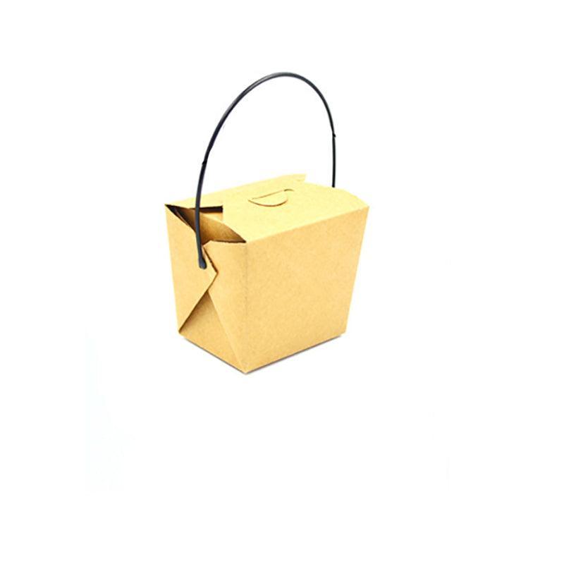 30PCS Kraft Paper Noodle Boxes with Handle Disposable Takeaway Food Containers - 728ml 6