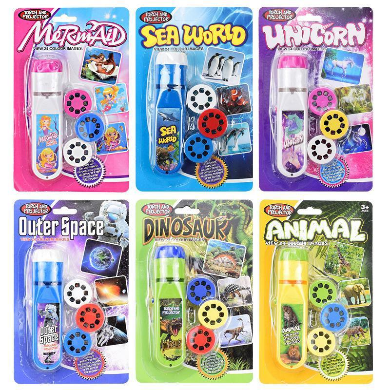 Torch Projector Educational Toy Gift for Ages 3 to 12 with Slide Show Feature - Animal