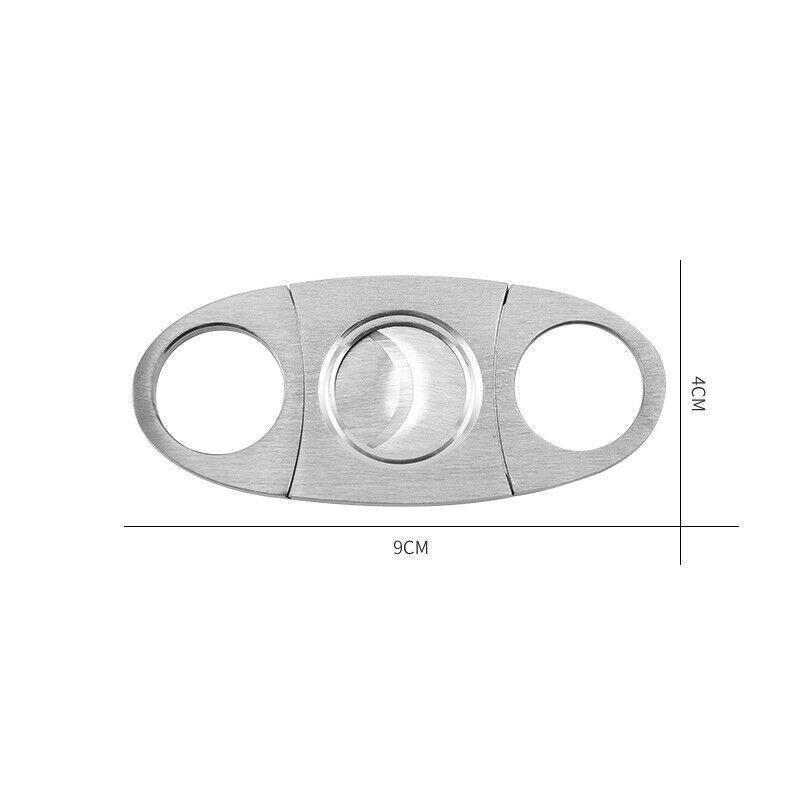 Cigar Cutter Double Blades Knife Scissors Stainless Steel Tobacco Tool 4