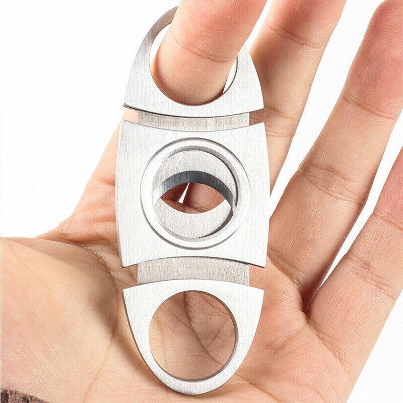 Cigar Cutter Double Blades Knife Scissors Stainless Steel Tobacco Tool 5