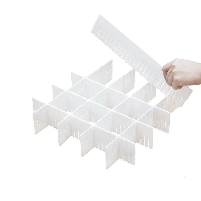 24X Adjustable Clapboard Drawer Cabinet Divider Partition Diy Storage Organiser 4