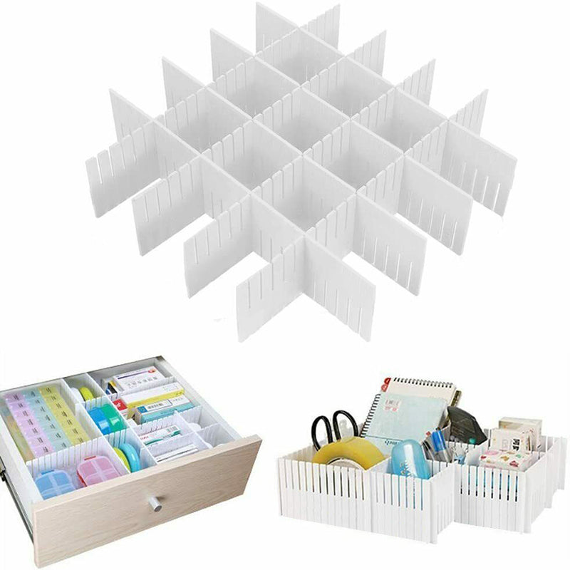 24X Adjustable Clapboard Drawer Cabinet Divider Partition Diy Storage Organiser 5