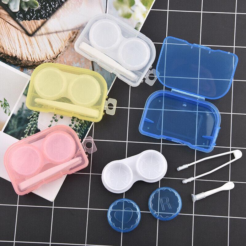 Lens Storage Case with Applicator Kit Tweezers Soft Tip Tool for Contact Eye Care - White 5