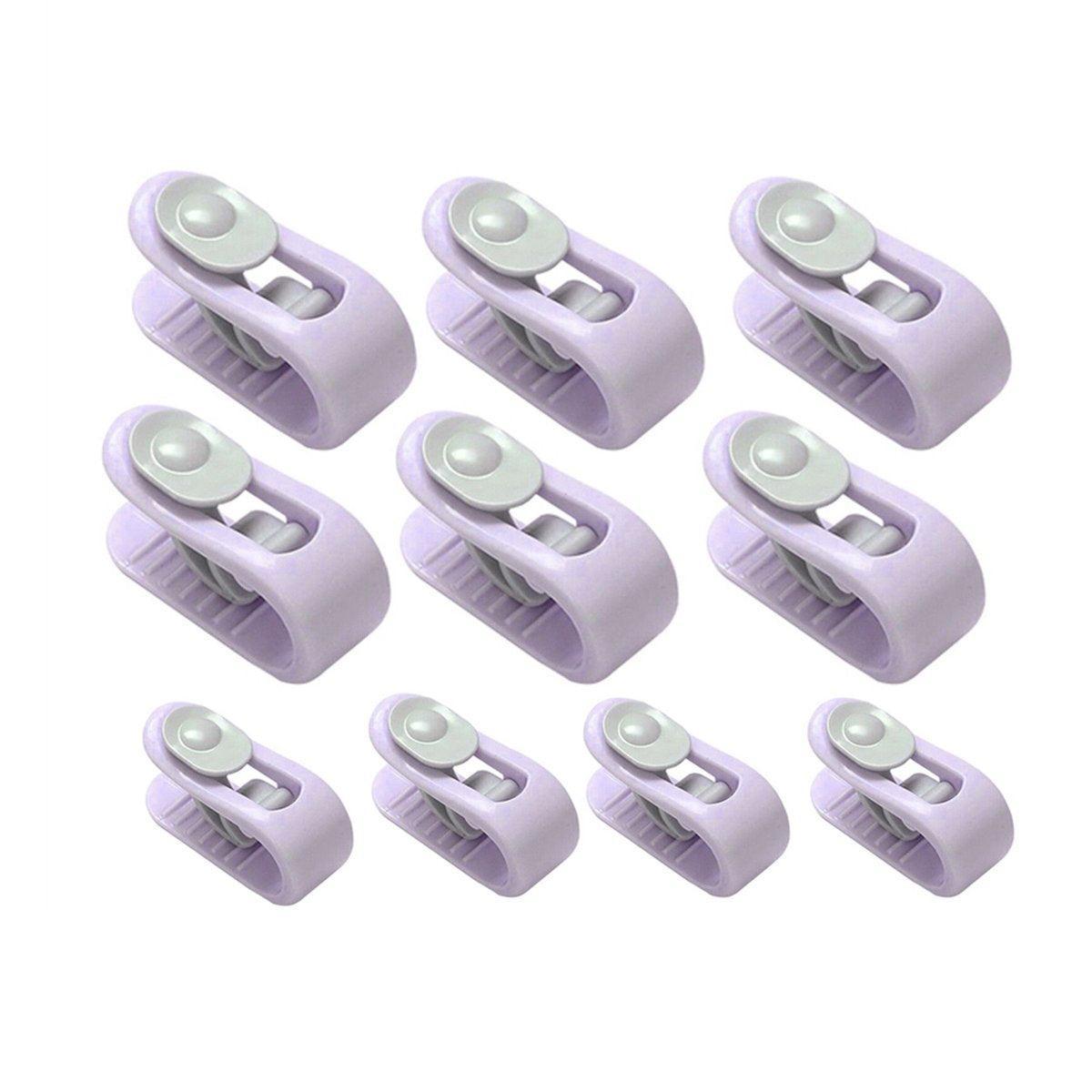 10/20pcs Quilt Retainer Cover Clips Invisible Needle-Free Thumb Buckle Bedding - Pink+Green-20PCS 8