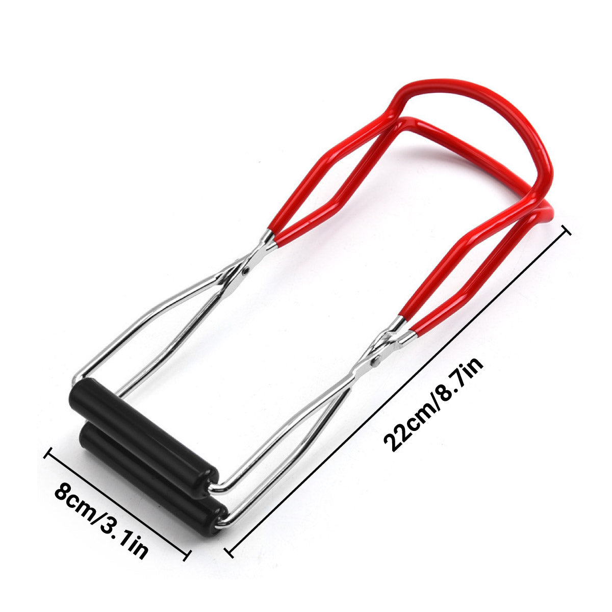 Stainless Steel Canning Jar Lifter Anti-Slip Lifting Tongs Gripper Anti-scalding - Red 3
