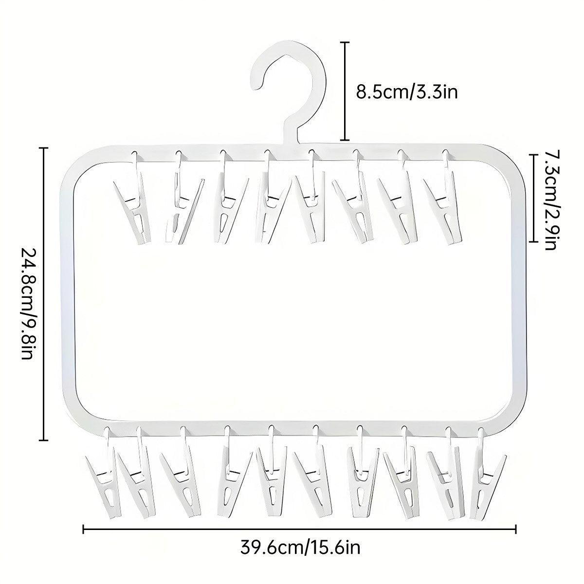 Clothes Rack Plastic Household Drying Hangers Non-Slip Storage Clip Organiser 3
