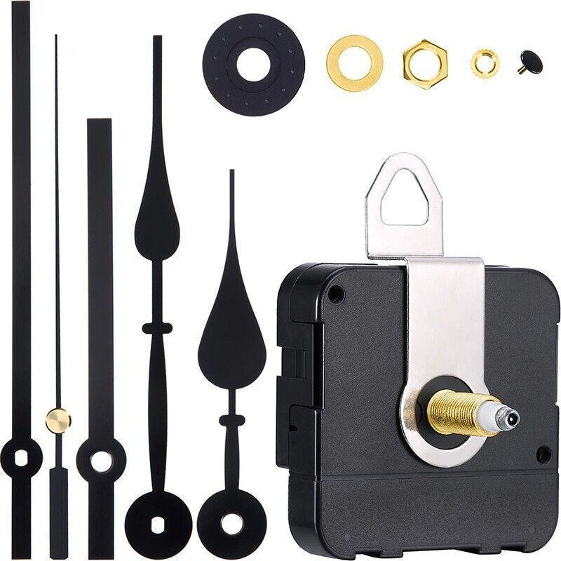 12Pcs Wall Clock Quartz Movement Motor Mechanism Long Spindle Hands Repair Kit 4
