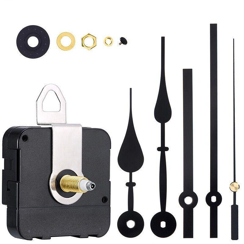 12Pcs Wall Clock Quartz Movement Motor Mechanism Long Spindle Hands Repair Kit 5