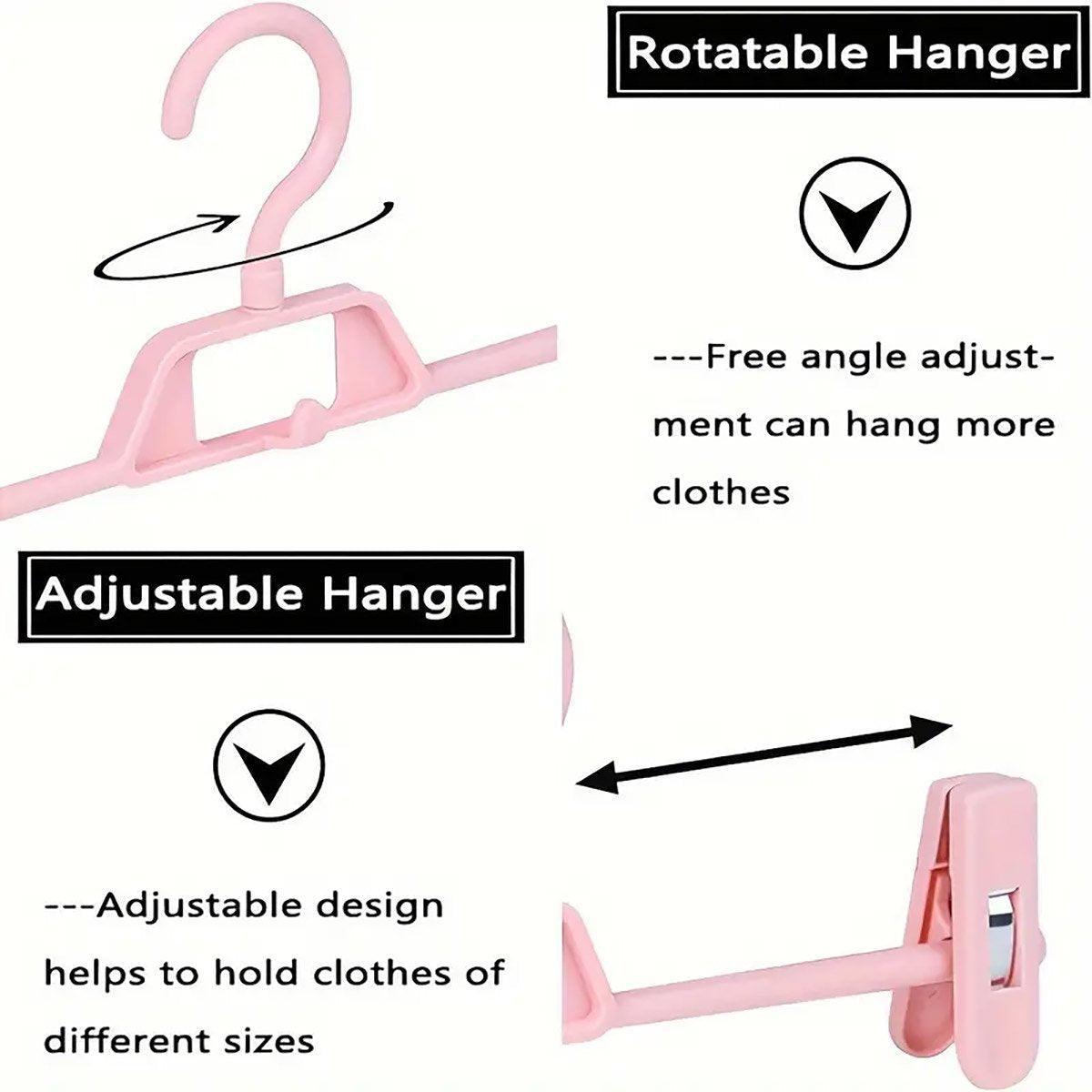 Seamless Household Retractable Pants Rack Buckle Clothes Clip Inner Hanger - White 4