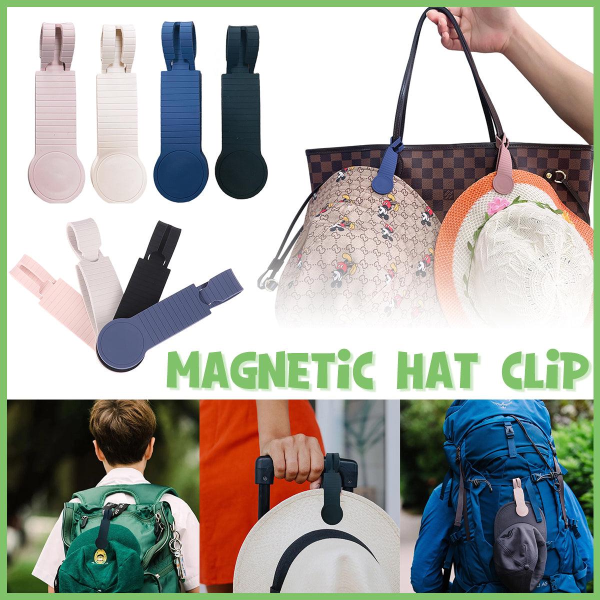 Silicone Magnetic Clothing Clip Travel Sun Hat Backpack Handbag Storage Magnet - Blue