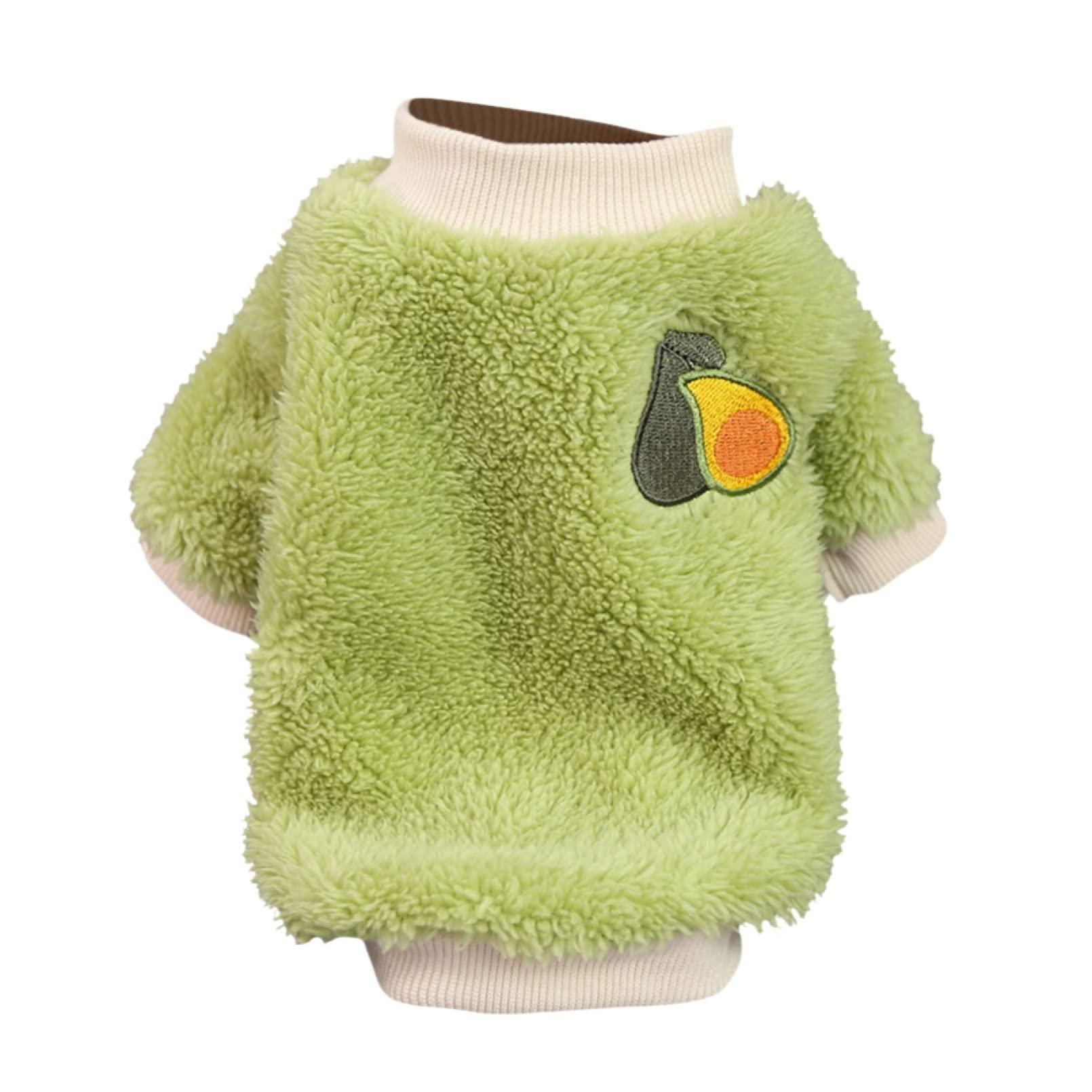 XL Puppy Pet Dog Fleece Warm Jumper Sweater Coat Small Yorkie Chihuahua Cat Clothes - Green 9