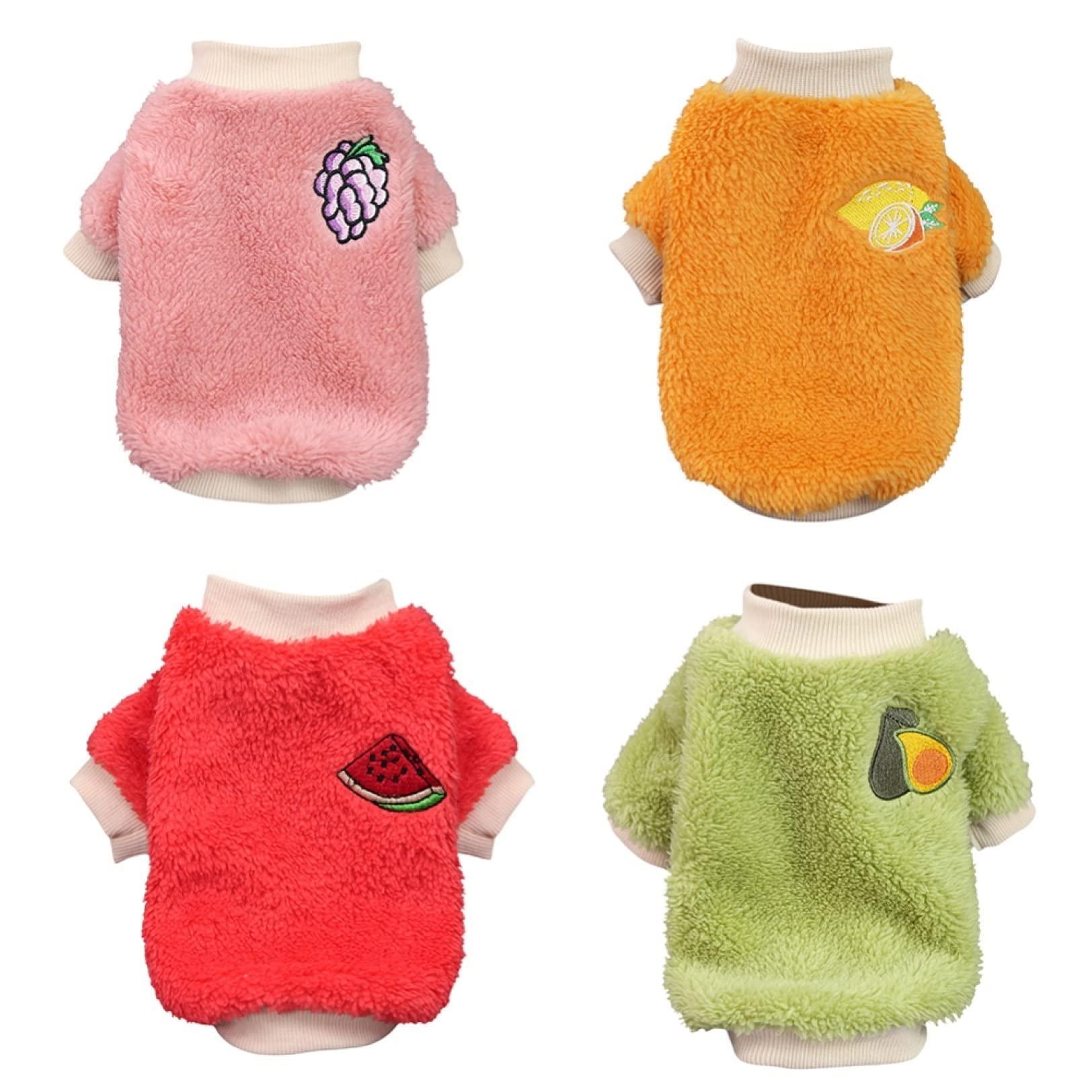 XL Puppy Pet Dog Fleece Warm Jumper Sweater Coat Small Yorkie Chihuahua Cat Clothes - Orange