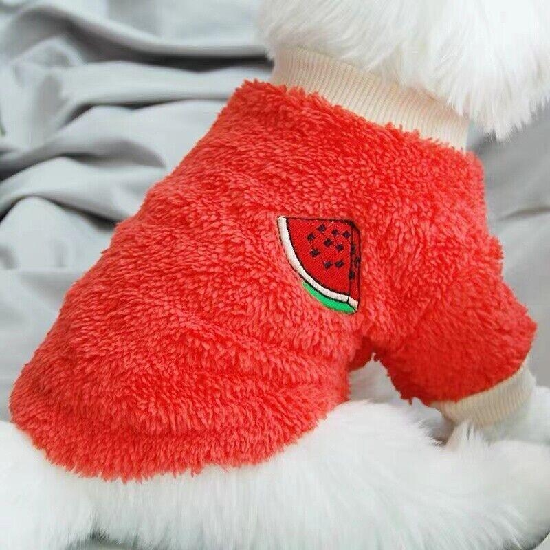 XL Puppy Pet Dog Fleece Warm Jumper Sweater Coat Small Yorkie Chihuahua Cat Clothes - Orange 5