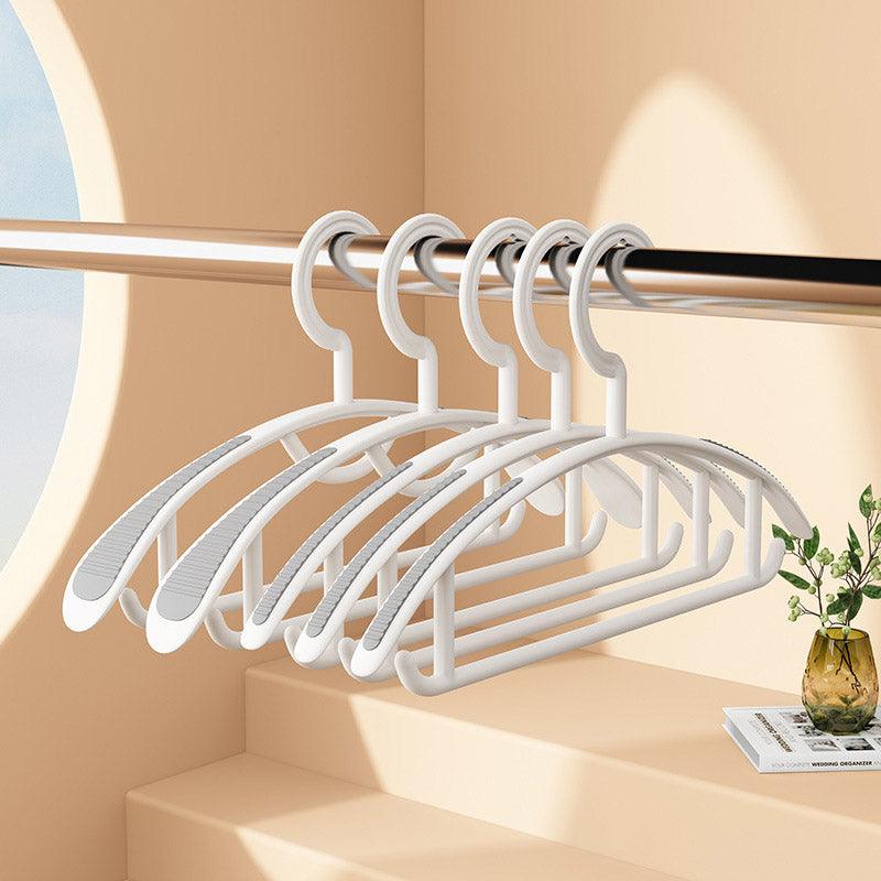 10PCS Plastic Half Round Non Slip Hangers Non Marking Drying Racks Home Use - Wide 4