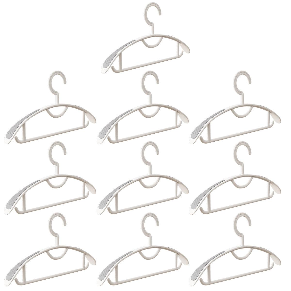 10PCS Plastic Half Round Non Slip Hangers Non Marking Drying Racks Home Use - Wide 6