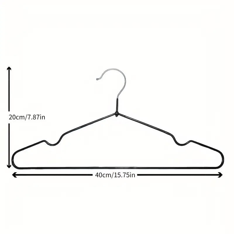 Clothes Hangers 10 Pack Anti Slip Plastic Hanger Clothes Rack Organizer - Grey 3