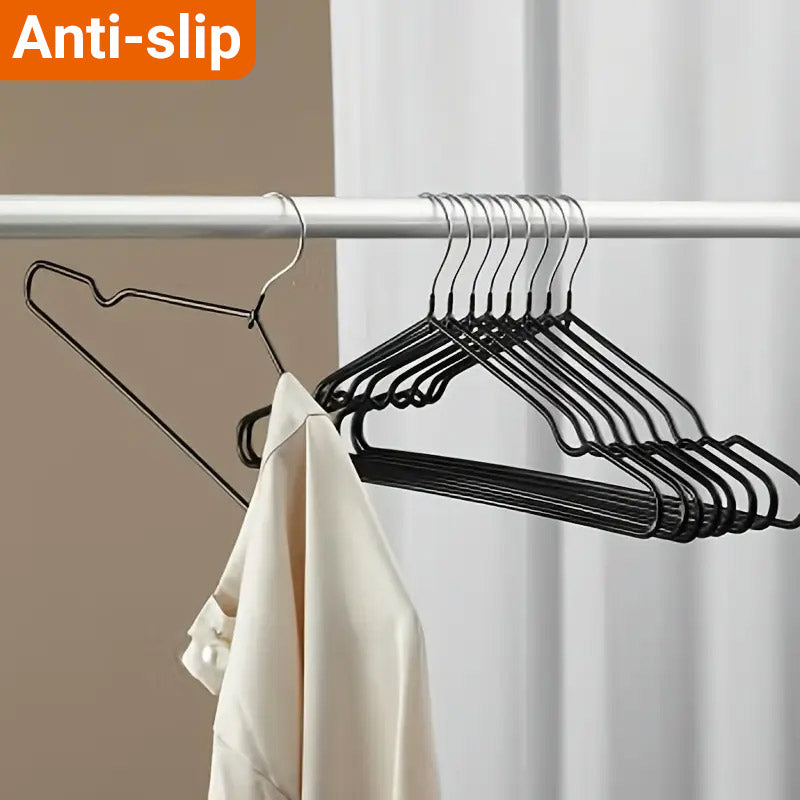 Clothes Hangers 10 Pack Anti Slip Plastic Hanger Clothes Rack Organizer - Grey 5
