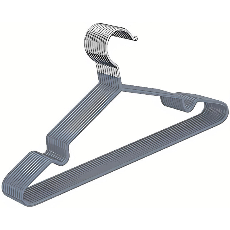 Clothes Hangers 10 Pack Anti Slip Plastic Hanger Clothes Rack Organizer - Grey 7