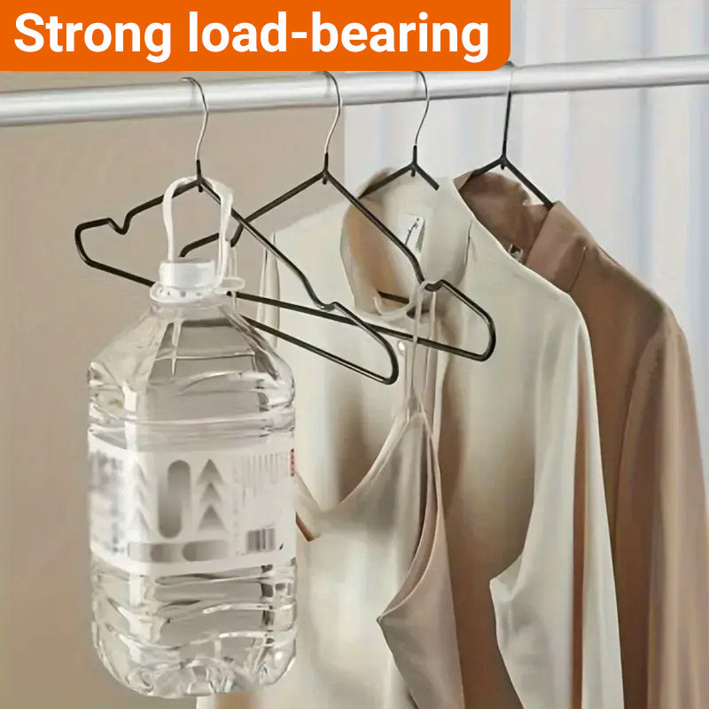 Clothes Hangers 10 Pack Anti Slip Plastic Hanger Clothes Rack Organizer - White 4