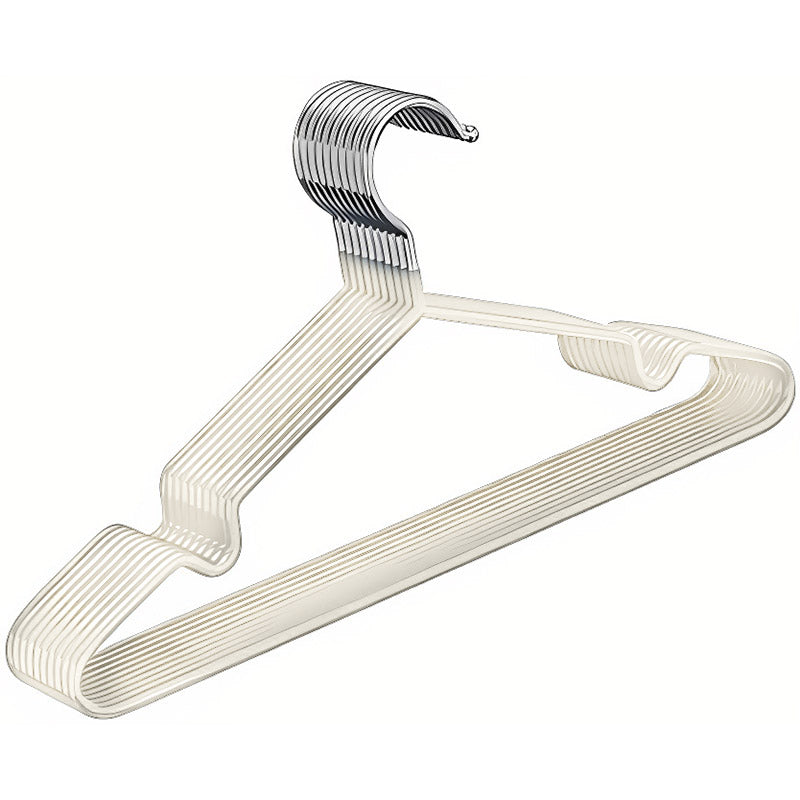 Clothes Hangers 10 Pack Anti Slip Plastic Hanger Clothes Rack Organizer - White 8