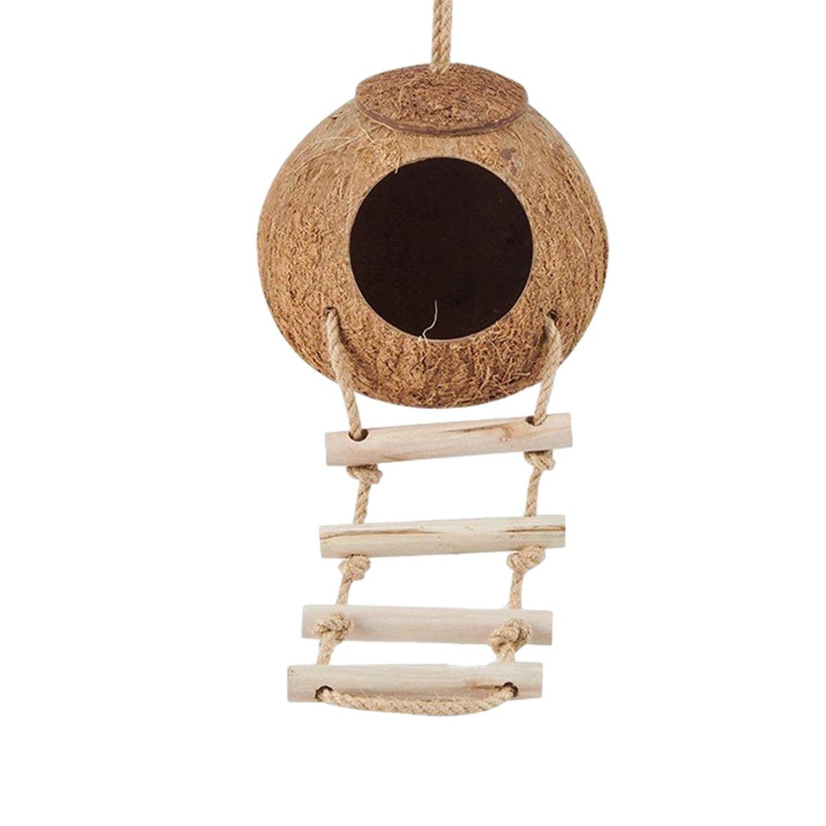 Lanyard Birdhouse Parrot Coconut Nest Bed Hanging Bird Cage for Small Birds - Stairs type 6