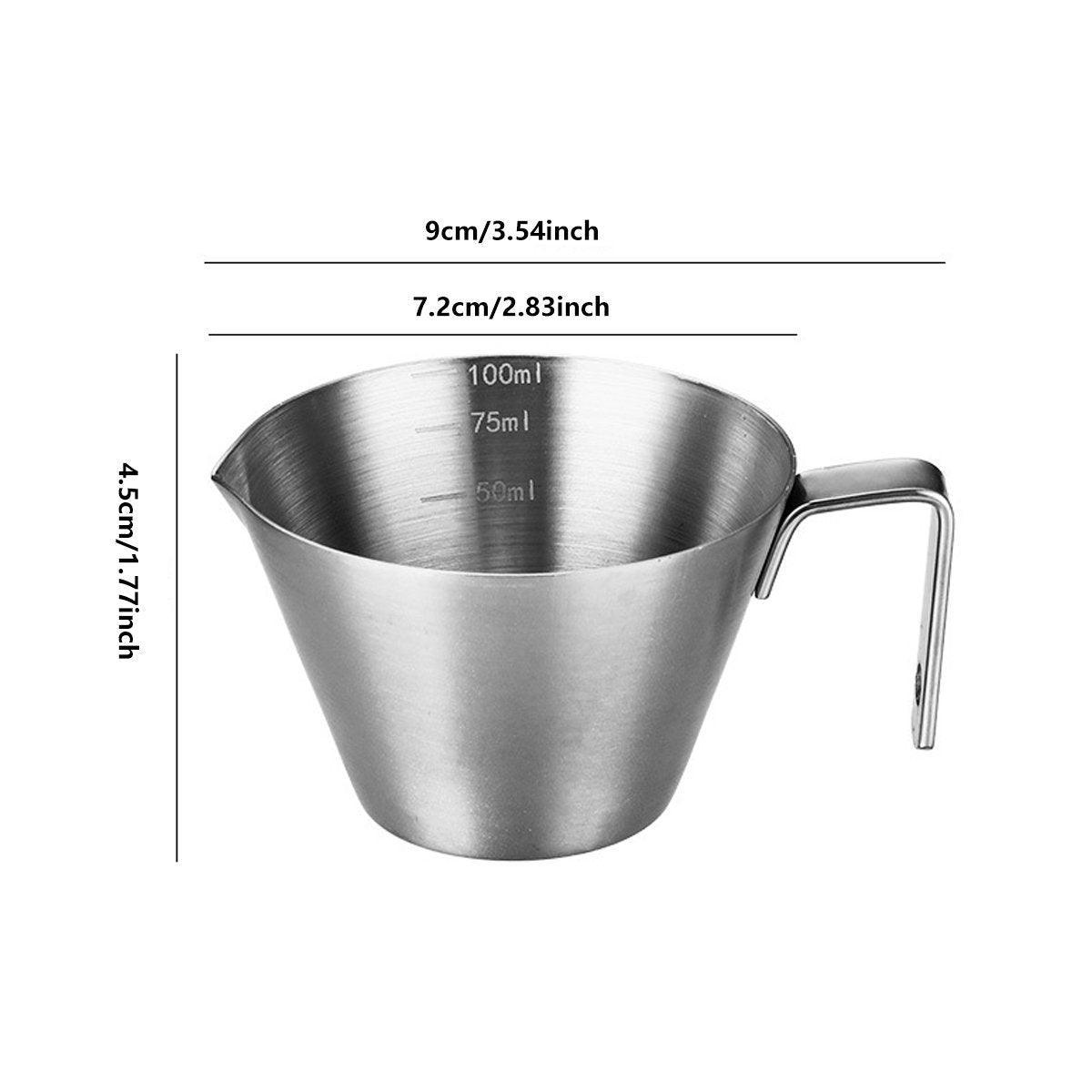 100ml Stainless Steel Coffee Extraction Measuring Cup Graduated Coffee Tool 3