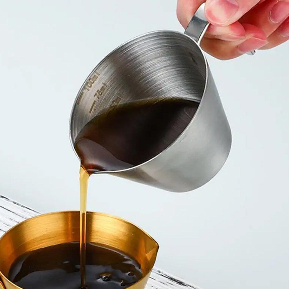 100ml Stainless Steel Coffee Extraction Measuring Cup Graduated Coffee Tool 5