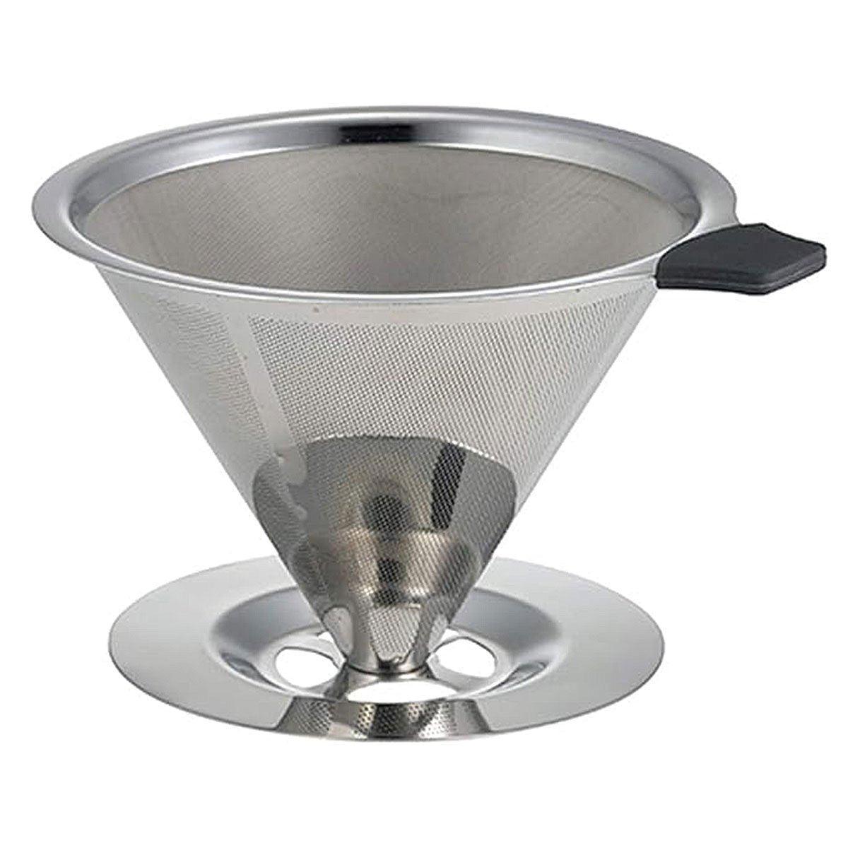 Stainless Steel Double Layer Hand Coffee Filter 600 Mesh Paper-Free Tea Funnel