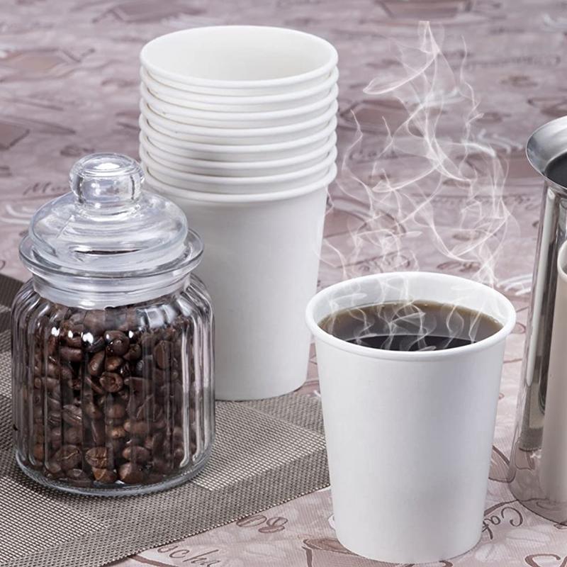 Disposable Coffee Cups Takeaway Paper Single Wall 16oz No Lids - 100pcs 3