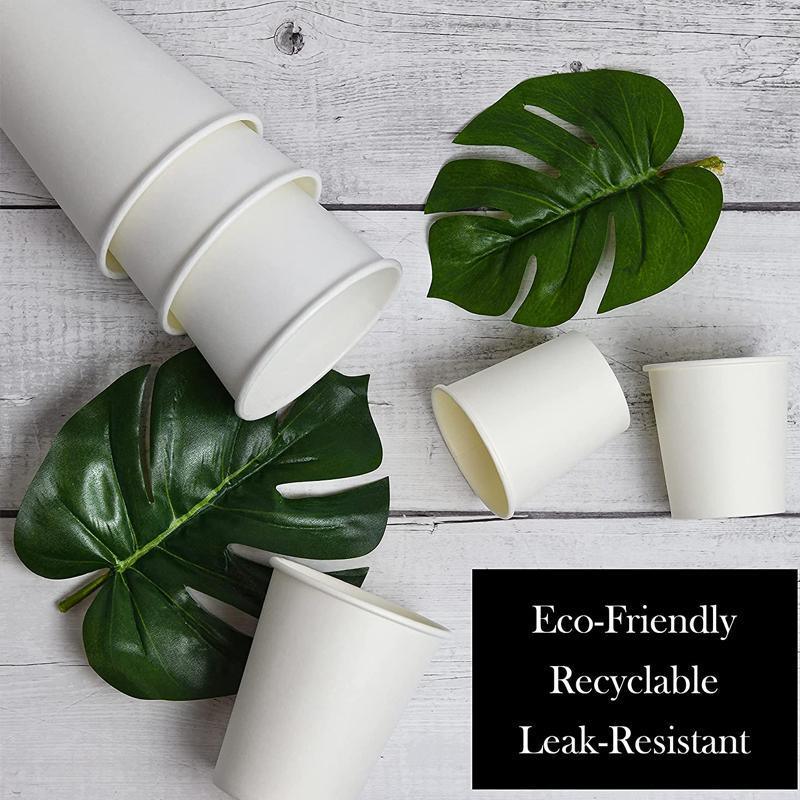 Disposable Coffee Cups Takeaway Paper Single Wall 16oz No Lids - 100pcs 4