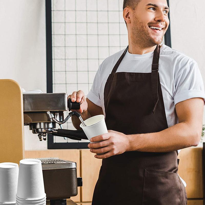 Disposable Coffee Cups Takeaway Paper Single Wall 16oz No Lids - 100pcs 5