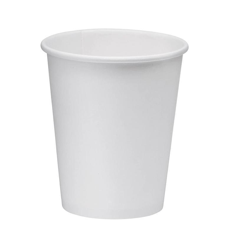 Disposable Coffee Cups 8oz Takeaway Paper Single Wall No Lids - 100pcs