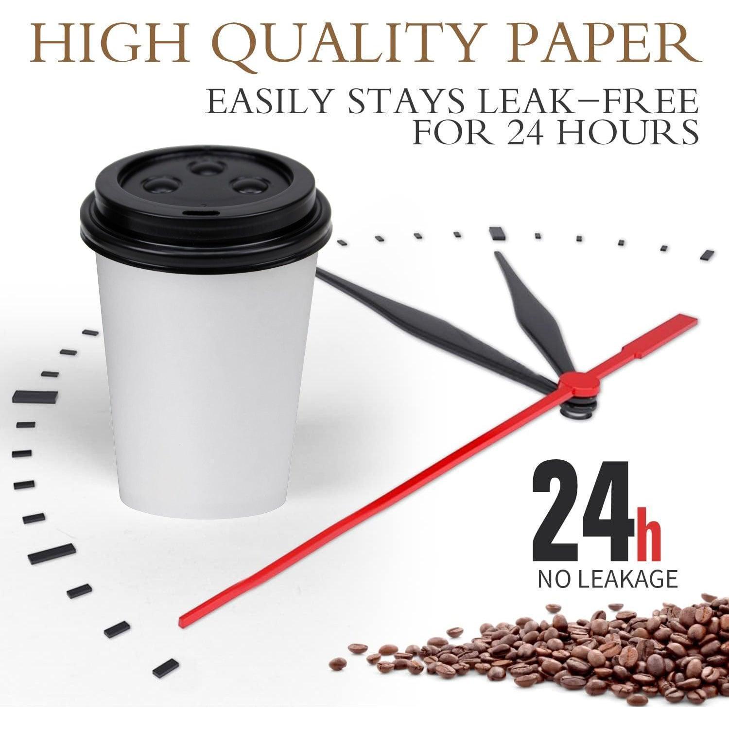 Disposable Coffee Cups 8oz Takeaway Paper Single Wall No Lids - 100pcs 4