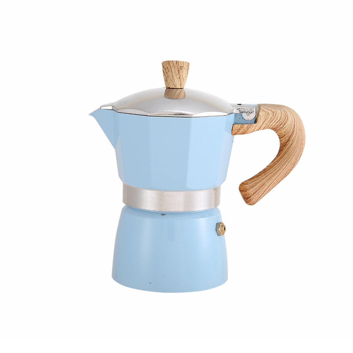 Portable Coffee Maker Wood Grain Handle Outdoor Manual Espresso Machine Camping - Beige-150ml 10