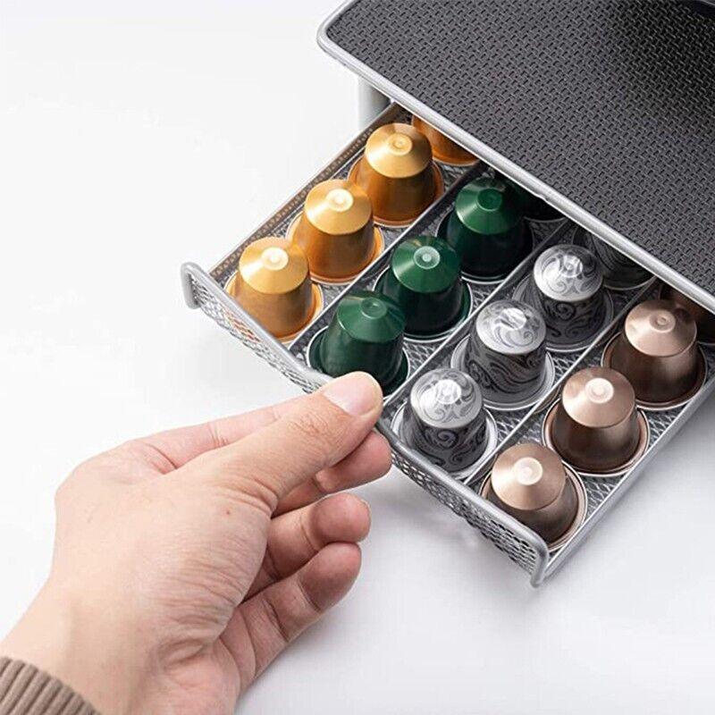 Coffee Capsule Drawer Holder for 40 Nespresso Pods with Non-Slip Top Rack 5