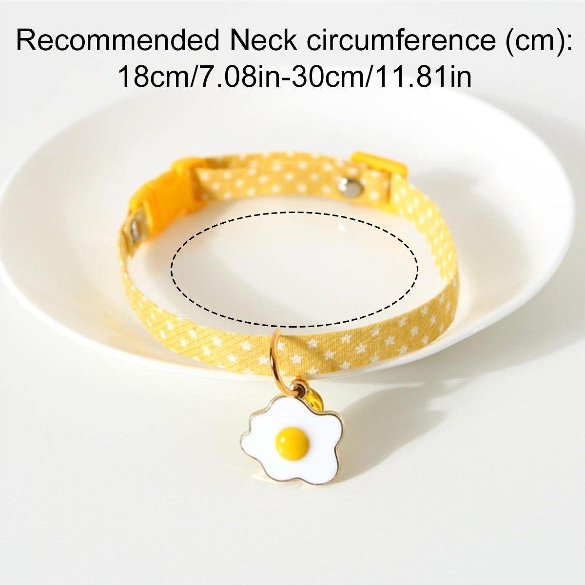 Adjustable Pet Collar with Buckle and Bell for Kitten and Dog Wearable Accessory - Yellow 3