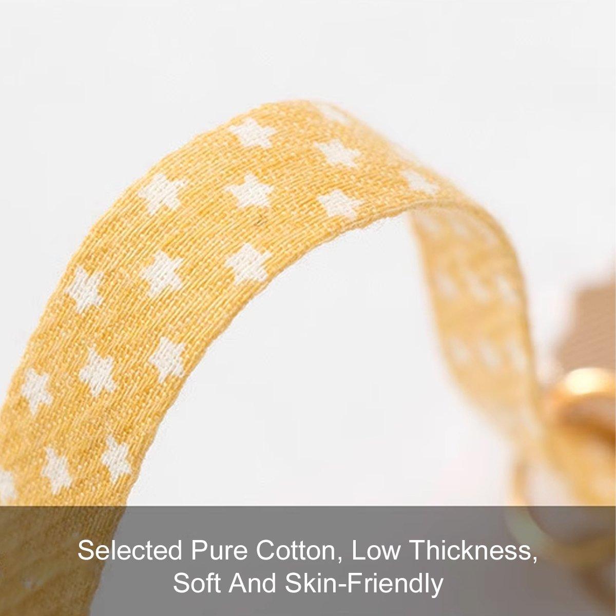 Adjustable Pet Collar with Buckle and Bell for Kitten and Dog Wearable Accessory - Yellow 4