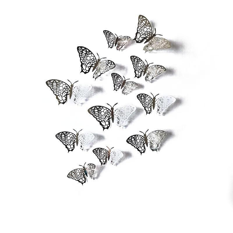 12X 3D Butterfly Wall Decals Stickers Removable Kids Nursery Decoration - 7606 9