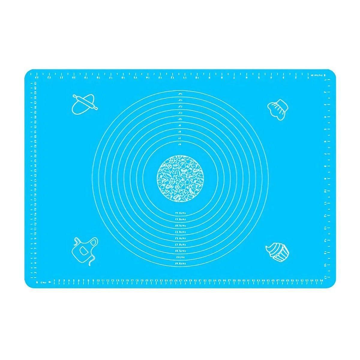 Blue Reusable Non-Stick Silicone Rolling Dough Mat Cake Pastry Baking Fondant Sheet - 64*45cm 8