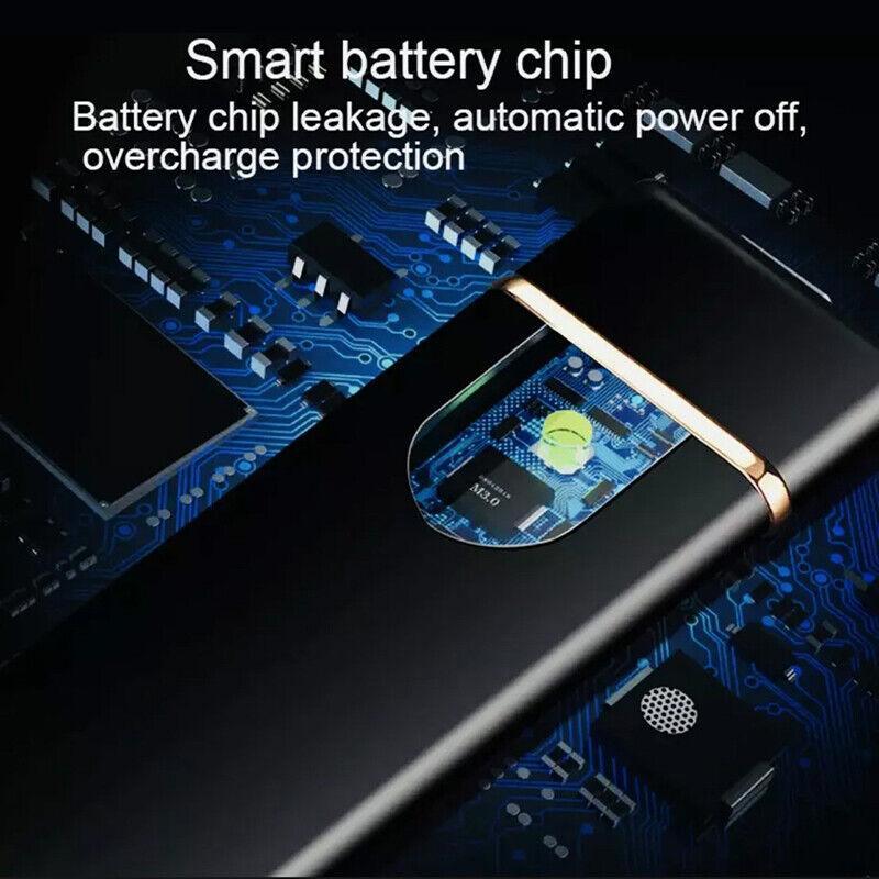 Arc Rechargeable Windproof Flameless Electronic Metal Lighter Usb Lighters Au - Blue 3