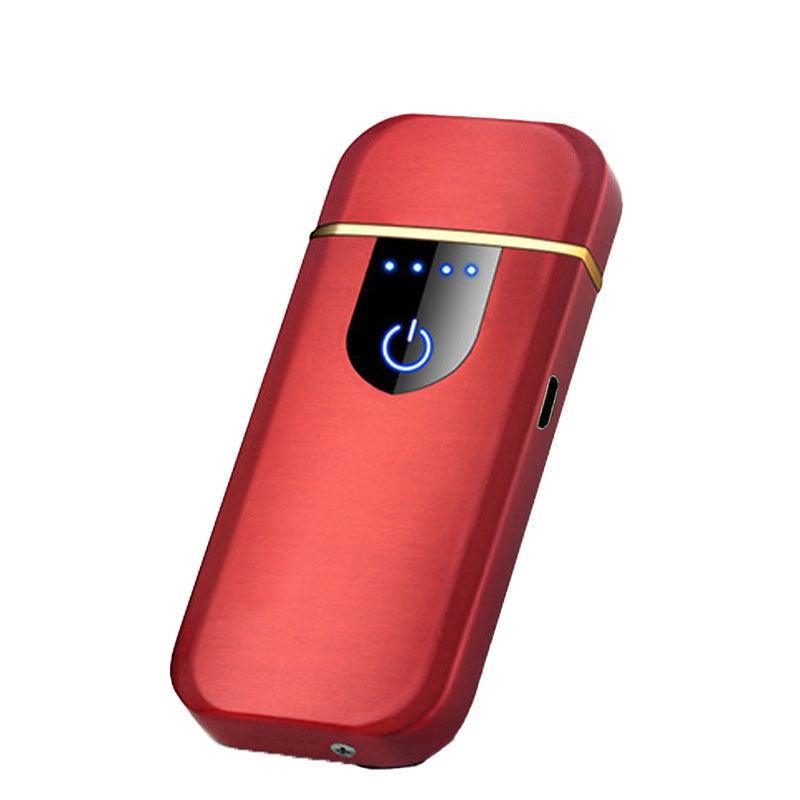 Arc Rechargeable Windproof Flameless Electronic Metal Lighter Usb Lighters Au - Blue 8