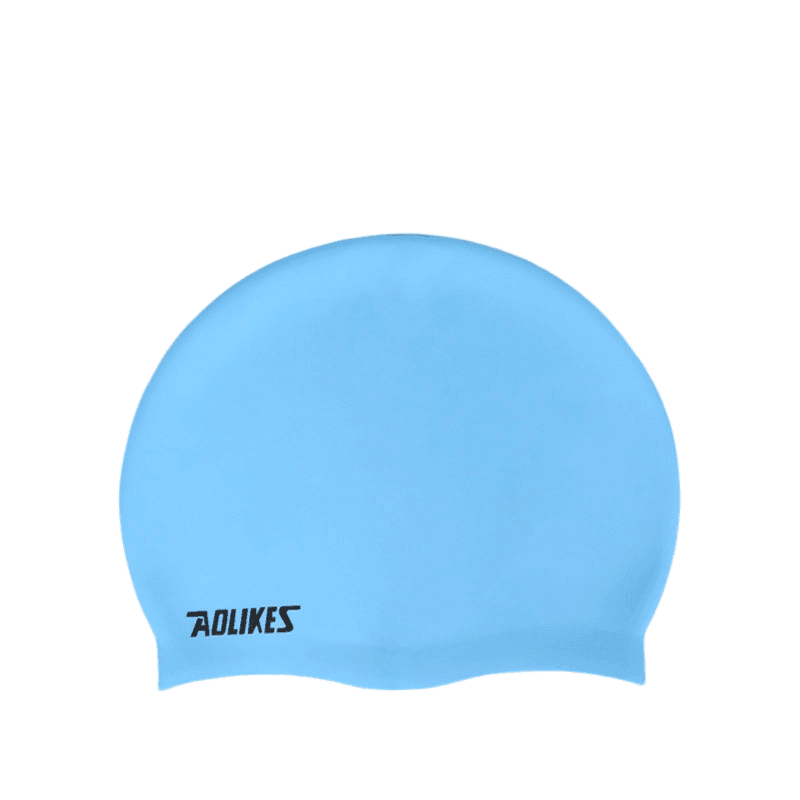 Aolikes Silicone Swimming Cap Waterproof Unisex Swim Hat for Men and Women - Blue 7