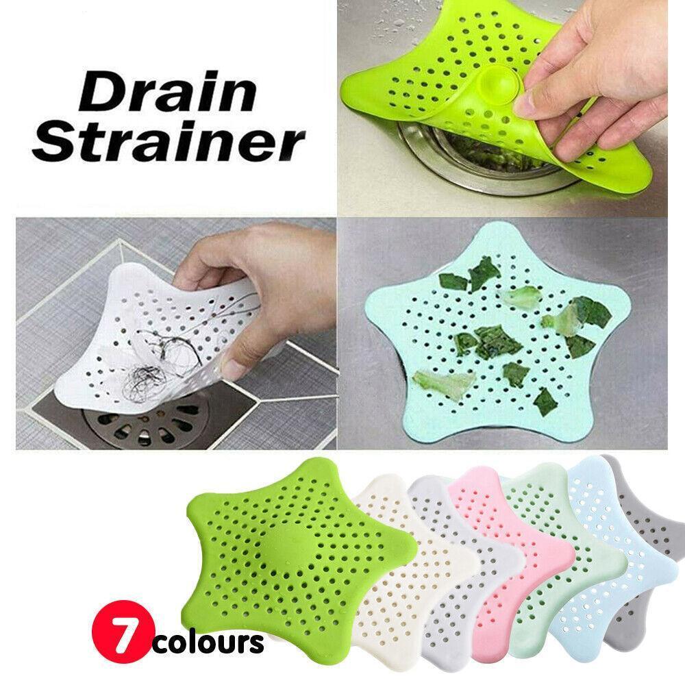 New Bathroom Drain Hair Catcher Bath Stopper Sink Strainer Shower Filter Covers - Grey