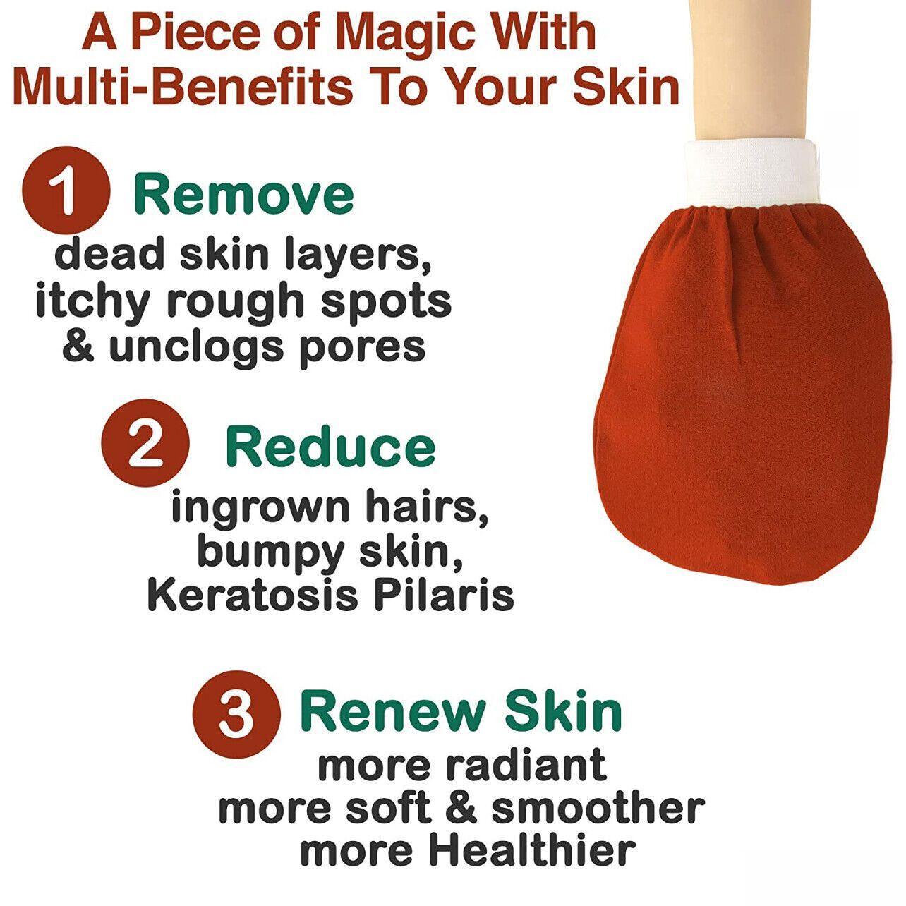 5 Pcs Towel Exfoliating Bath Washcloth Viscose Scrub Mitten Towel - Orange *5 PCS 4