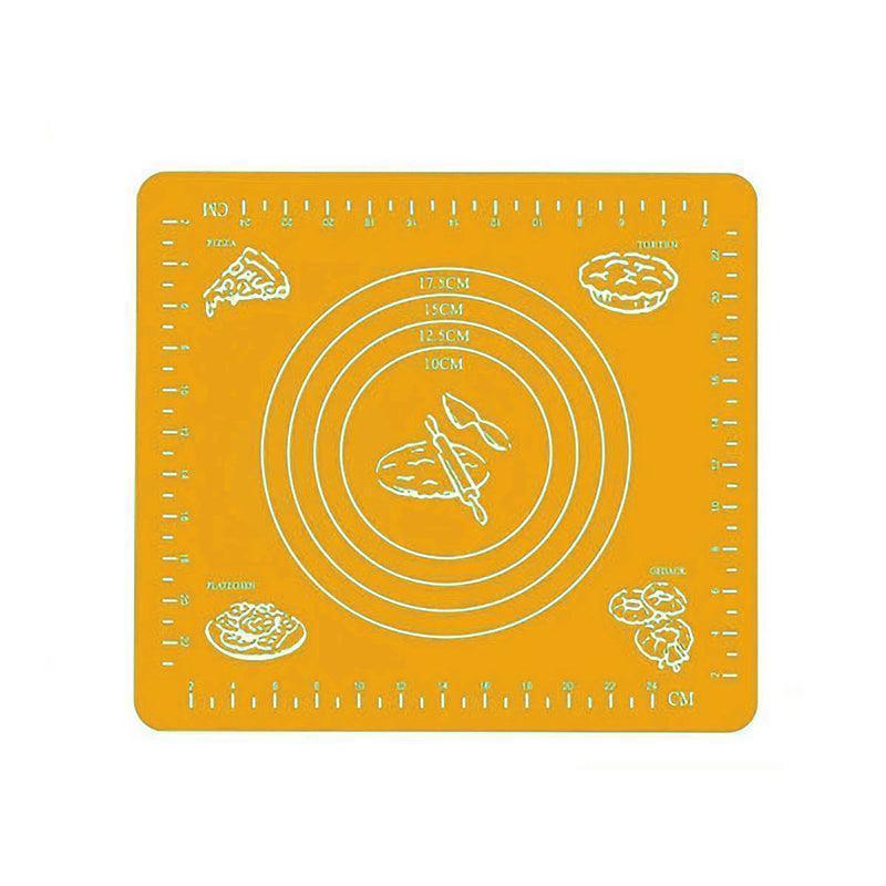 Orange Reusable Non-Stick Silicone Rolling Dough Mat Cake Pastry Baking Fondant Sheet - 29*26cm 6