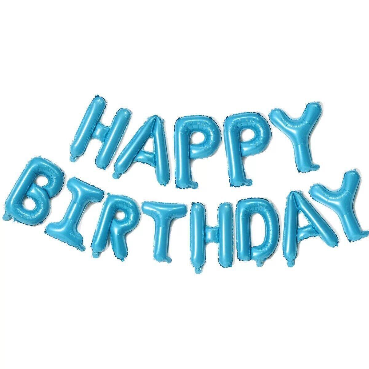 40Cm 3D Happy Birthday Letters Balloons Inflating Foil Banner Bunting Celebrate - Pink 12