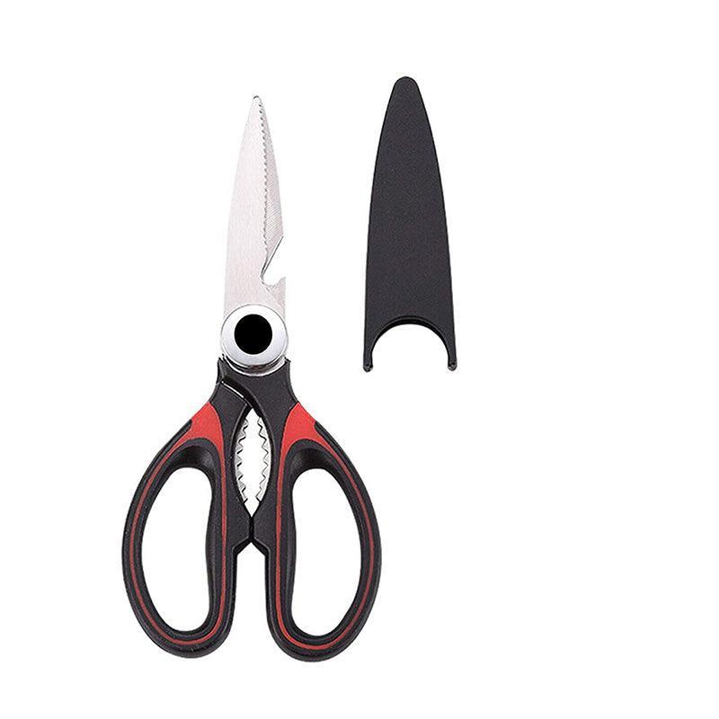 Heavy Duty Kitchen Scissors Multi Purpose Stainless Steel Chicken Bone Cutter - Red 6