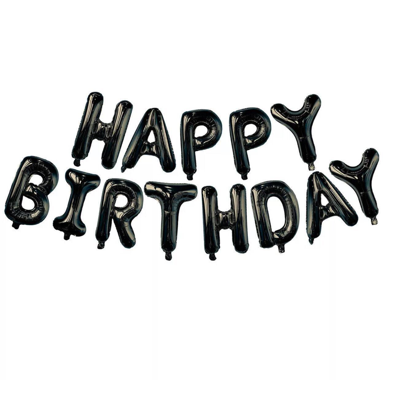 40Cm 3D Happy Birthday Letters Balloons Inflating Foil Banner Bunting Celebrate - Rose Red 10